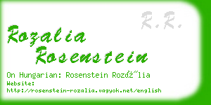 rozalia rosenstein business card